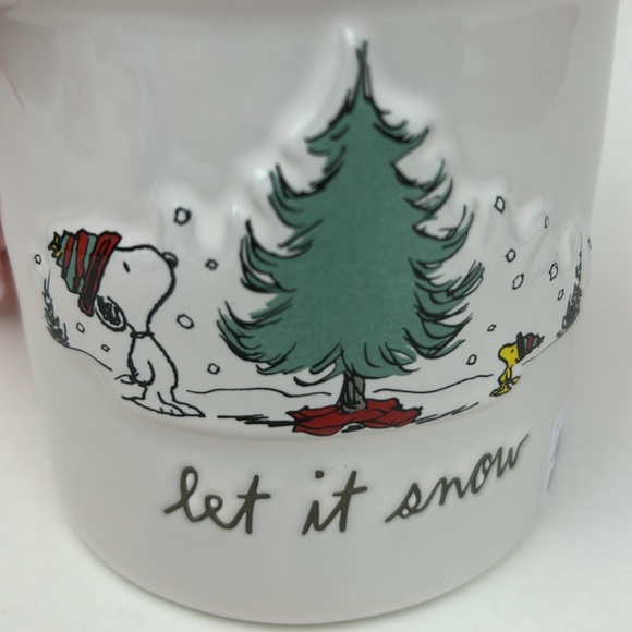 Snoopy ceramic jar with lid NWT Christmas raised design Rae Dunn - Picture 2 of 12